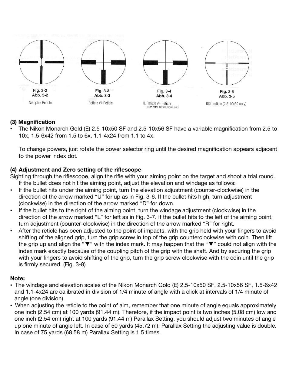 Nikon Monarch Gold (E) User Manual | Page 7 / 9