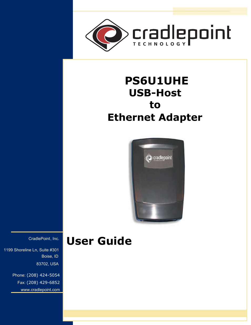 Network Computing Devices USB-Host to Ethernet Adapter PS6U1UHE User Manual | 16 pages