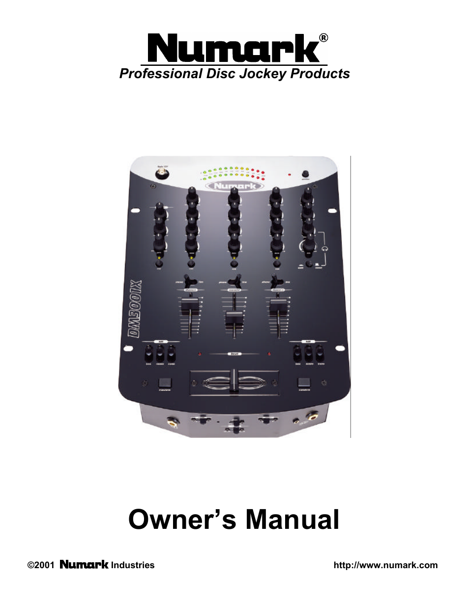 Numark Industries DM3001X User Manual | 12 pages