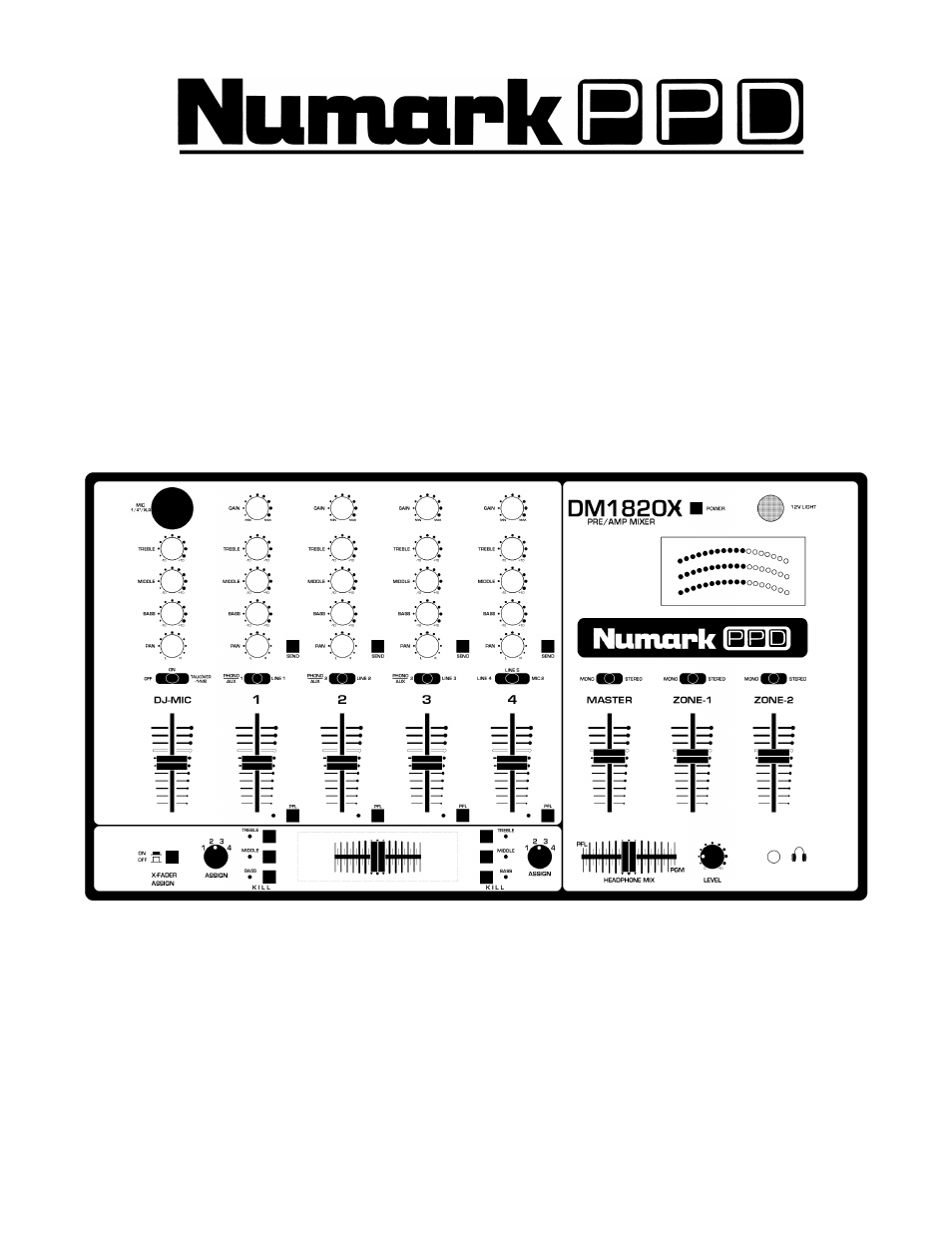 Numark Industries DM 1820X User Manual | 16 pages