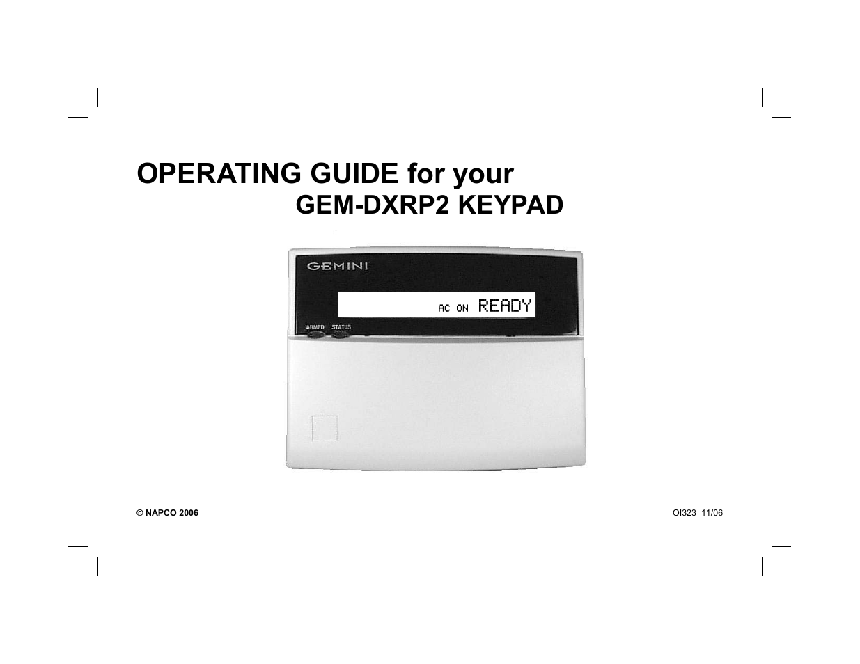 Napco Security Technologies GEM-DXRP2 User Manual | 36 pages