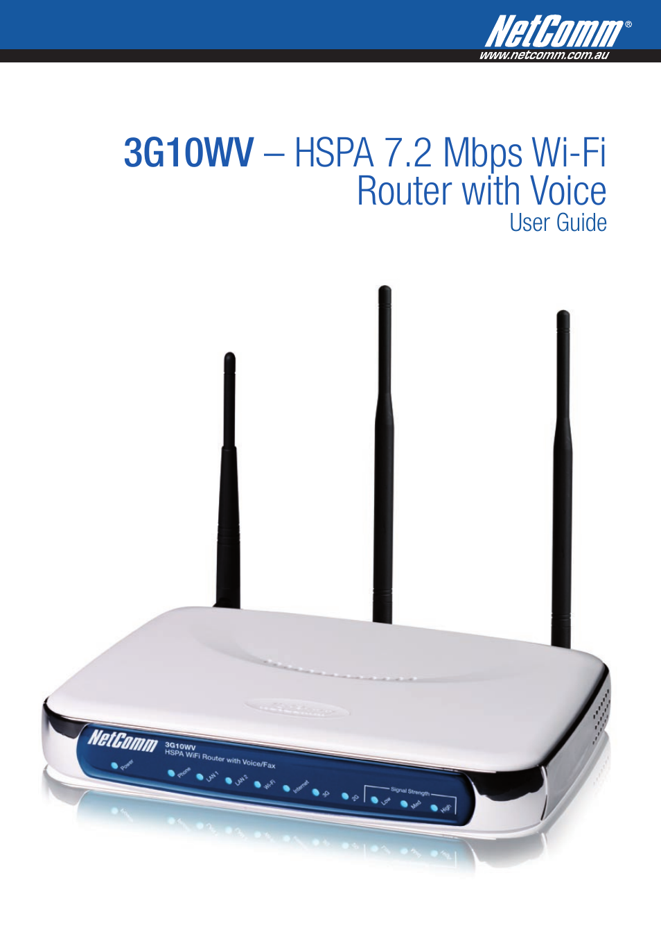 NordicTrack ROUTER WITH VOICE 3G10WV User Manual | 96 pages