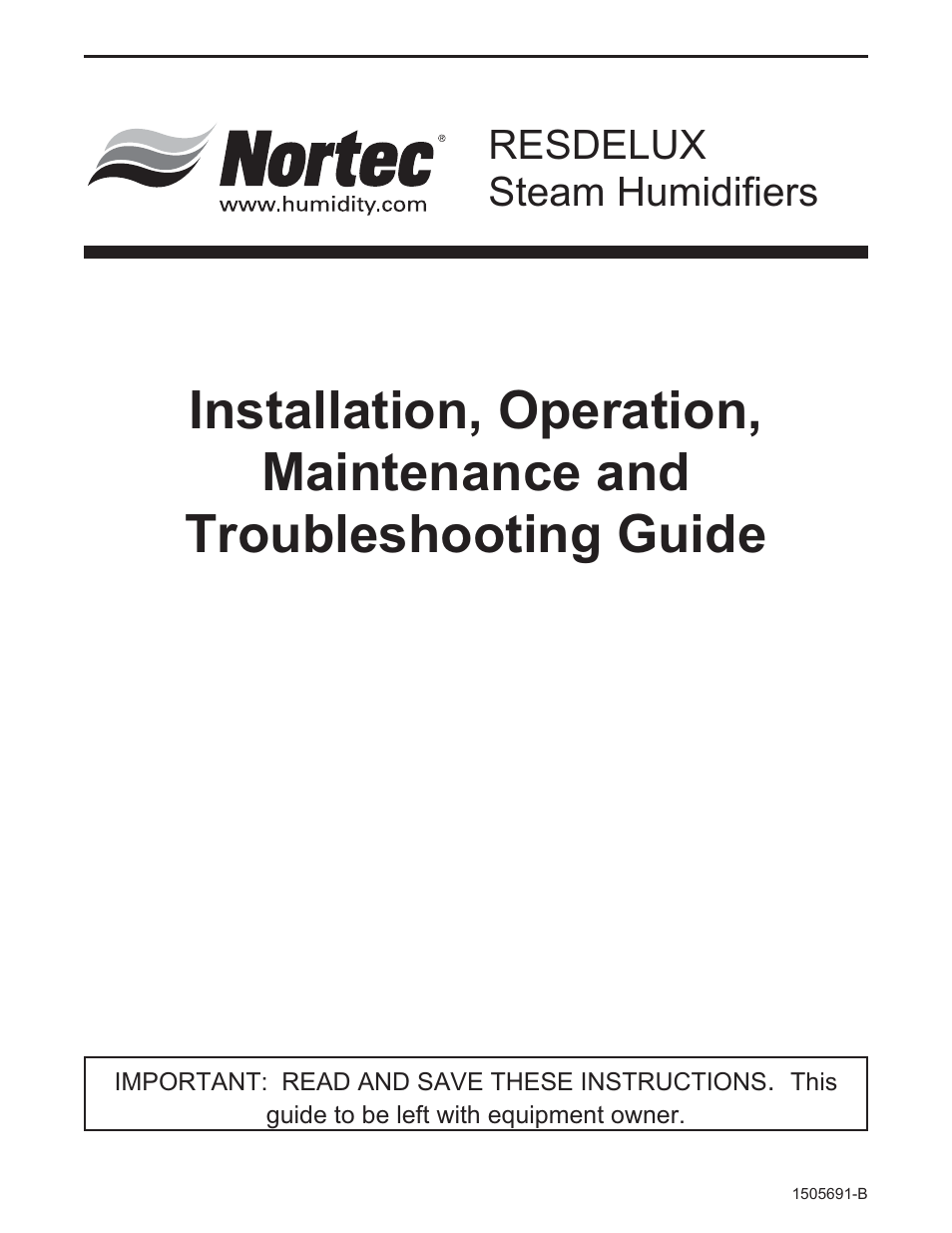Nortec RESDELUX 1505691-B User Manual | 22 pages