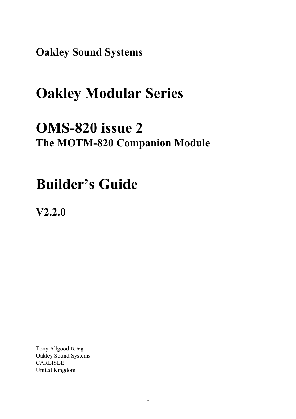 Oakley OMS-820 User Manual | 18 pages