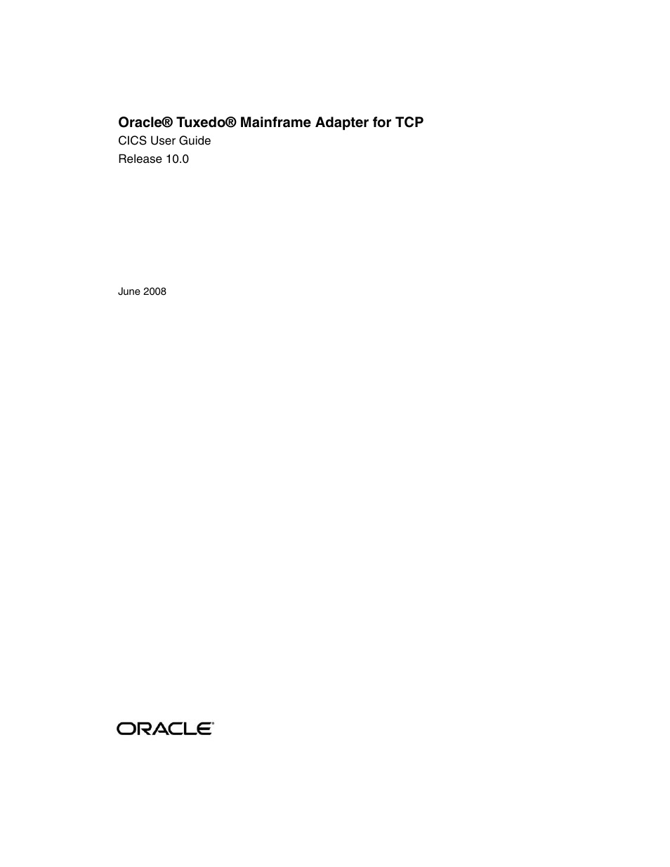 Oracle Audio Technologies Oracle Tuxedo User Manual | 112 pages