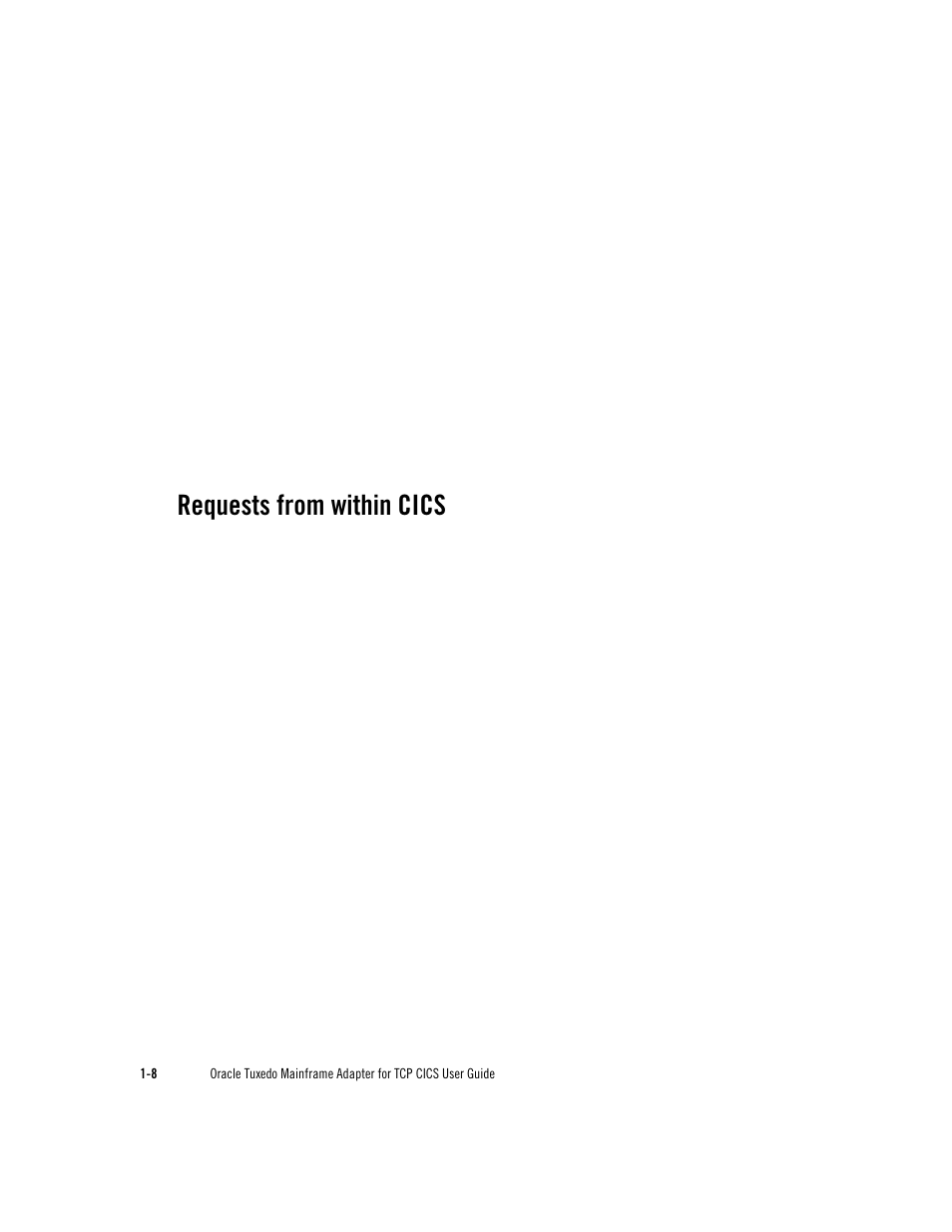 Requests from within cics | Oracle Audio Technologies Oracle Tuxedo User Manual | Page 16 / 112