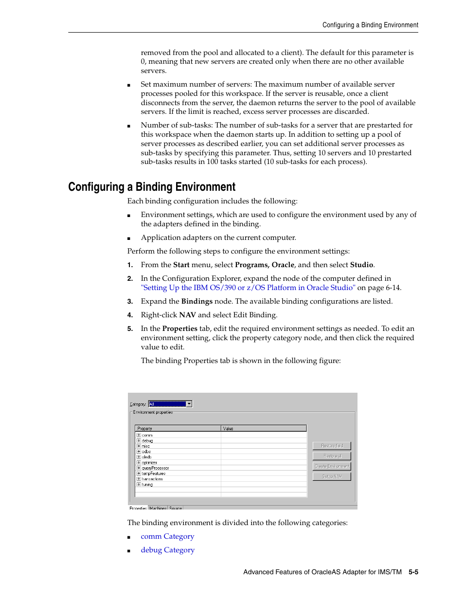 Configuring a binding environment | Oracle Audio Technologies B31003-01 User Manual | Page 41 / 112