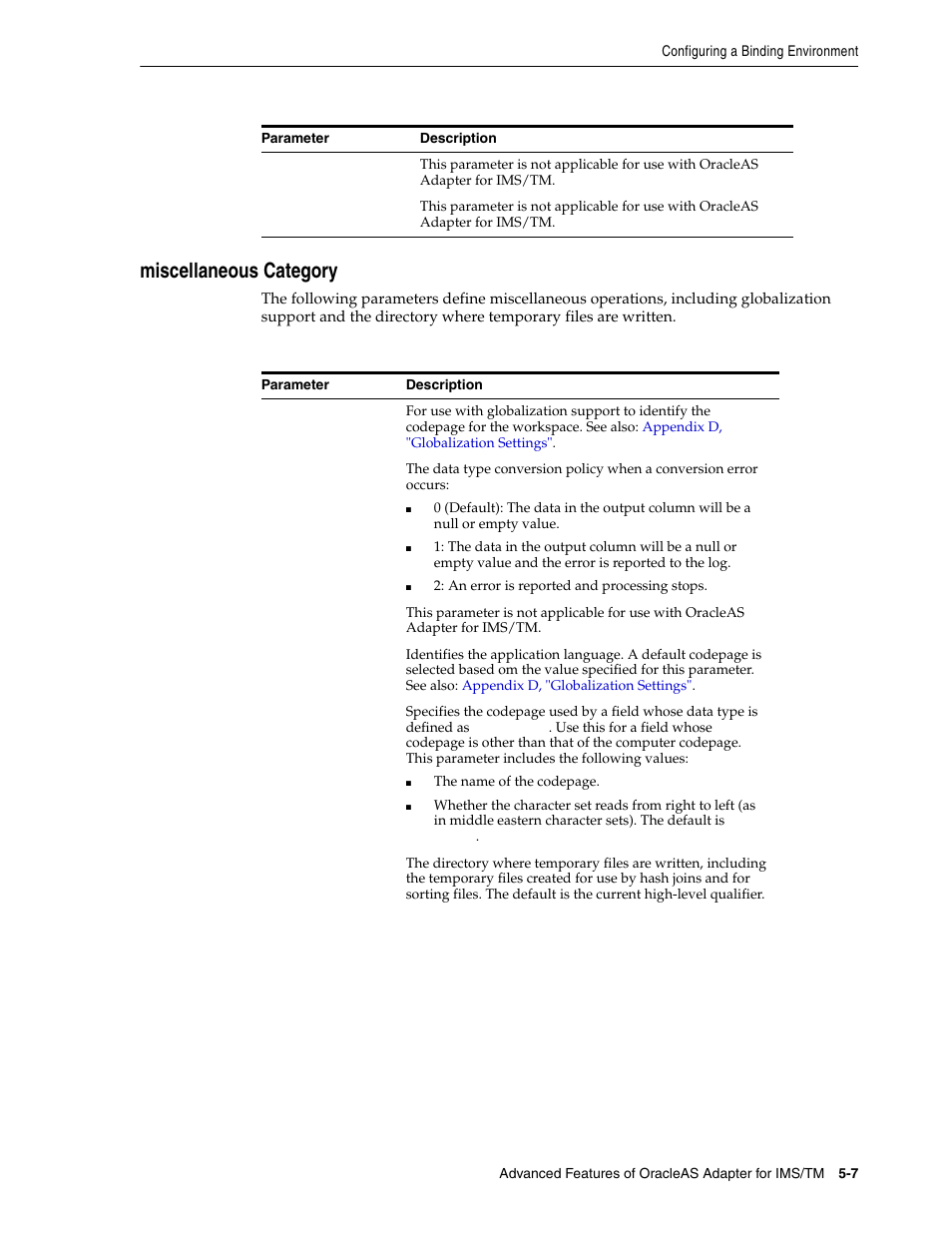 Miscellaneous category | Oracle Audio Technologies B31003-01 User Manual | Page 43 / 112