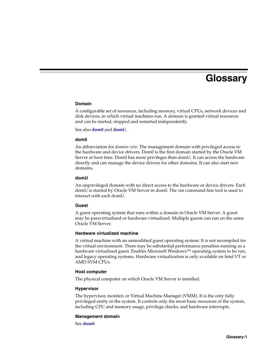 Glossary | Oracle Audio Technologies E10898-02 User Manual | Page 105 / 112