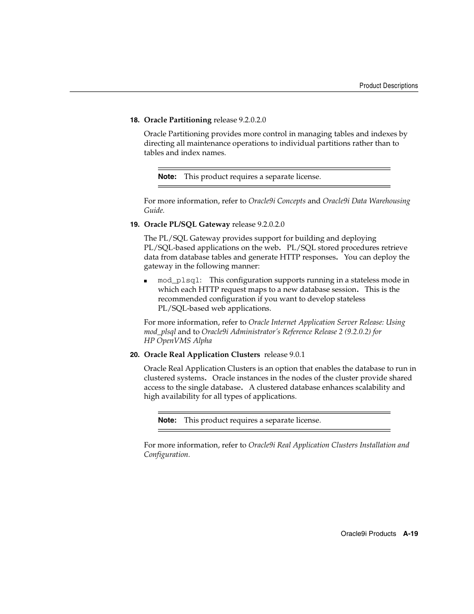Oracle Audio Technologies ORACLE9I B10508-01 User Manual | Page 125 / 186
