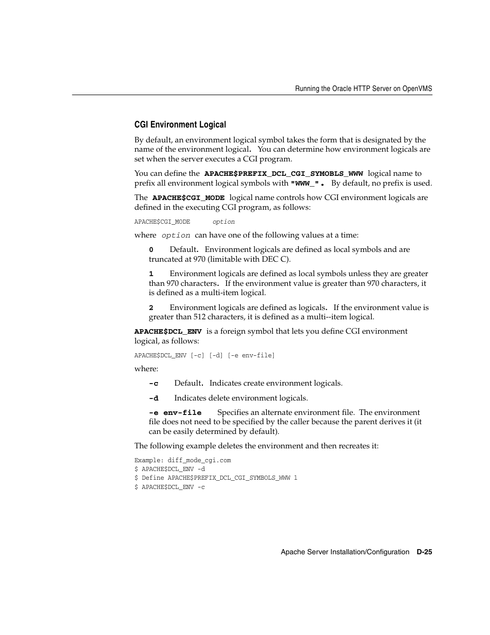 Cgi environment logical | Oracle Audio Technologies ORACLE9I B10508-01 User Manual | Page 171 / 186
