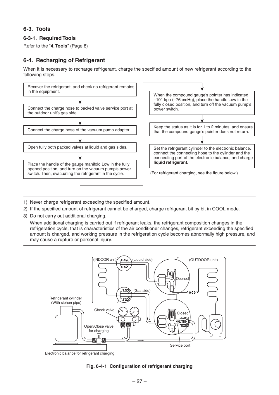 3. tools, 4. recharging of refrigerant | Toshiba CARRIER RAV-SP300AT2-UL User Manual | Page 27 / 116
