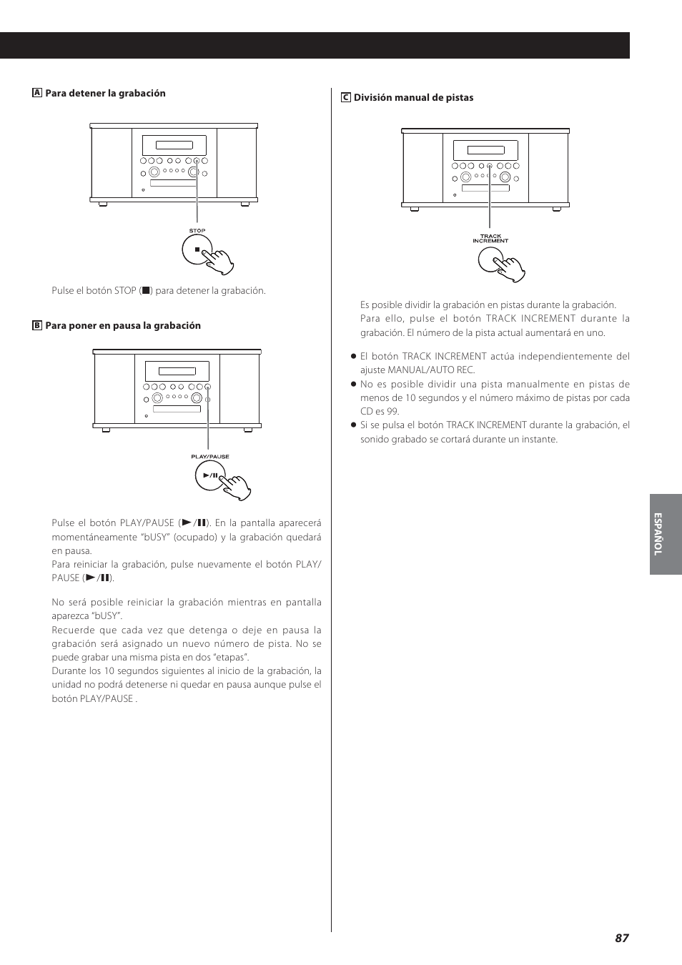 Teac GF-550 User Manual | Page 87 / 96