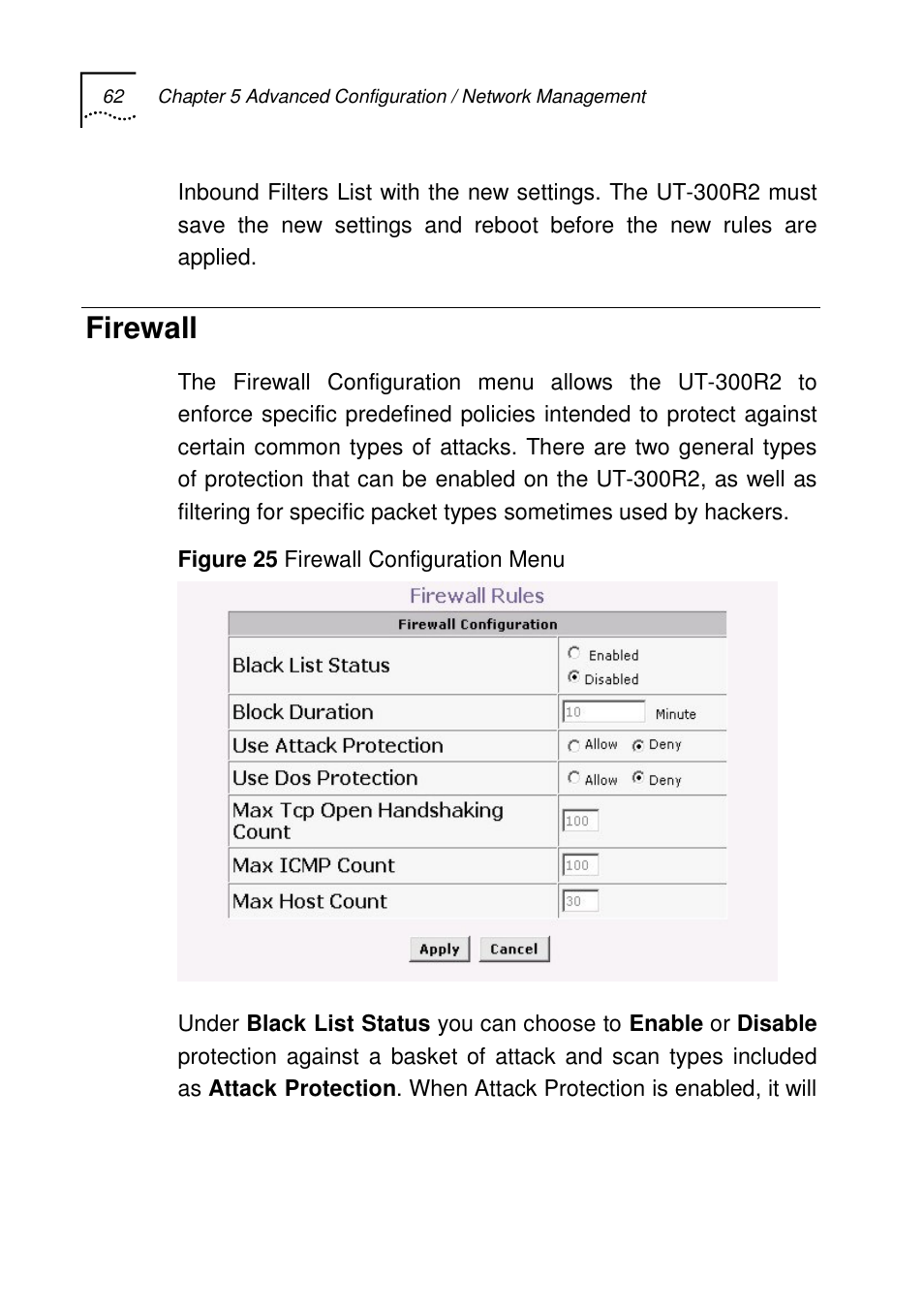 Firewall | UTStarcom UT-300R2 User Manual | Page 64 / 85