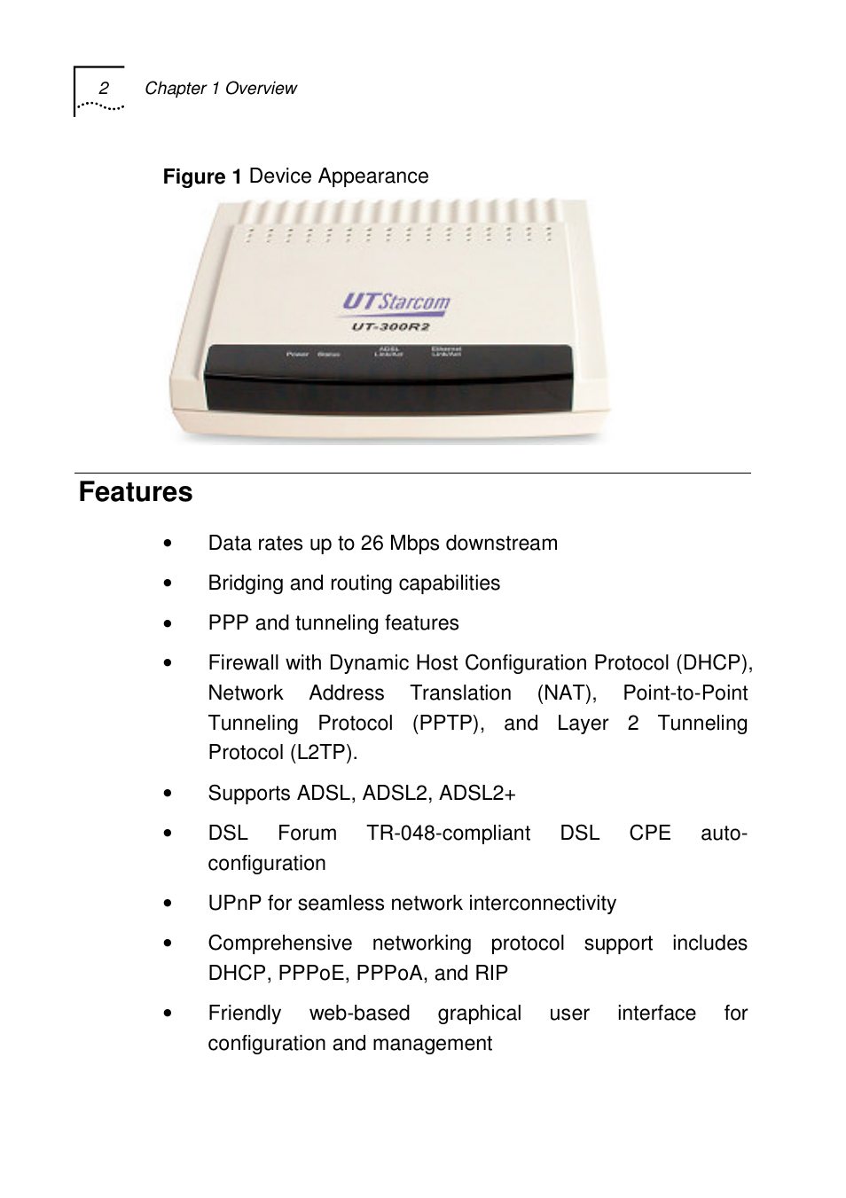 Features | UTStarcom UT-300R2 User Manual | Page 7 / 85