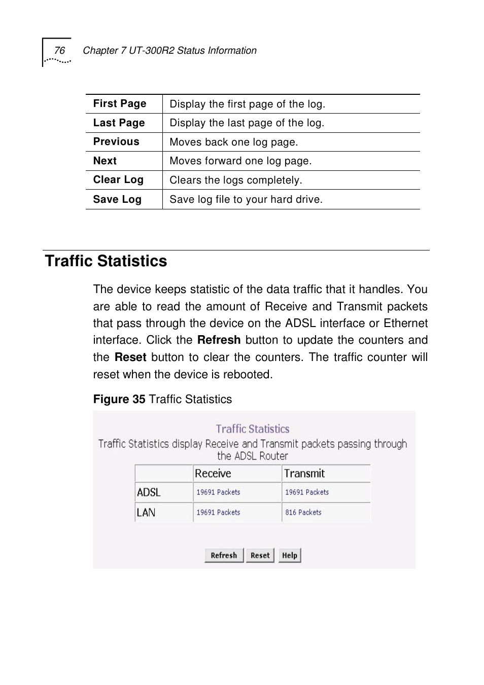 Traffic statistics | UTStarcom UT-300R2 User Manual | Page 77 / 85