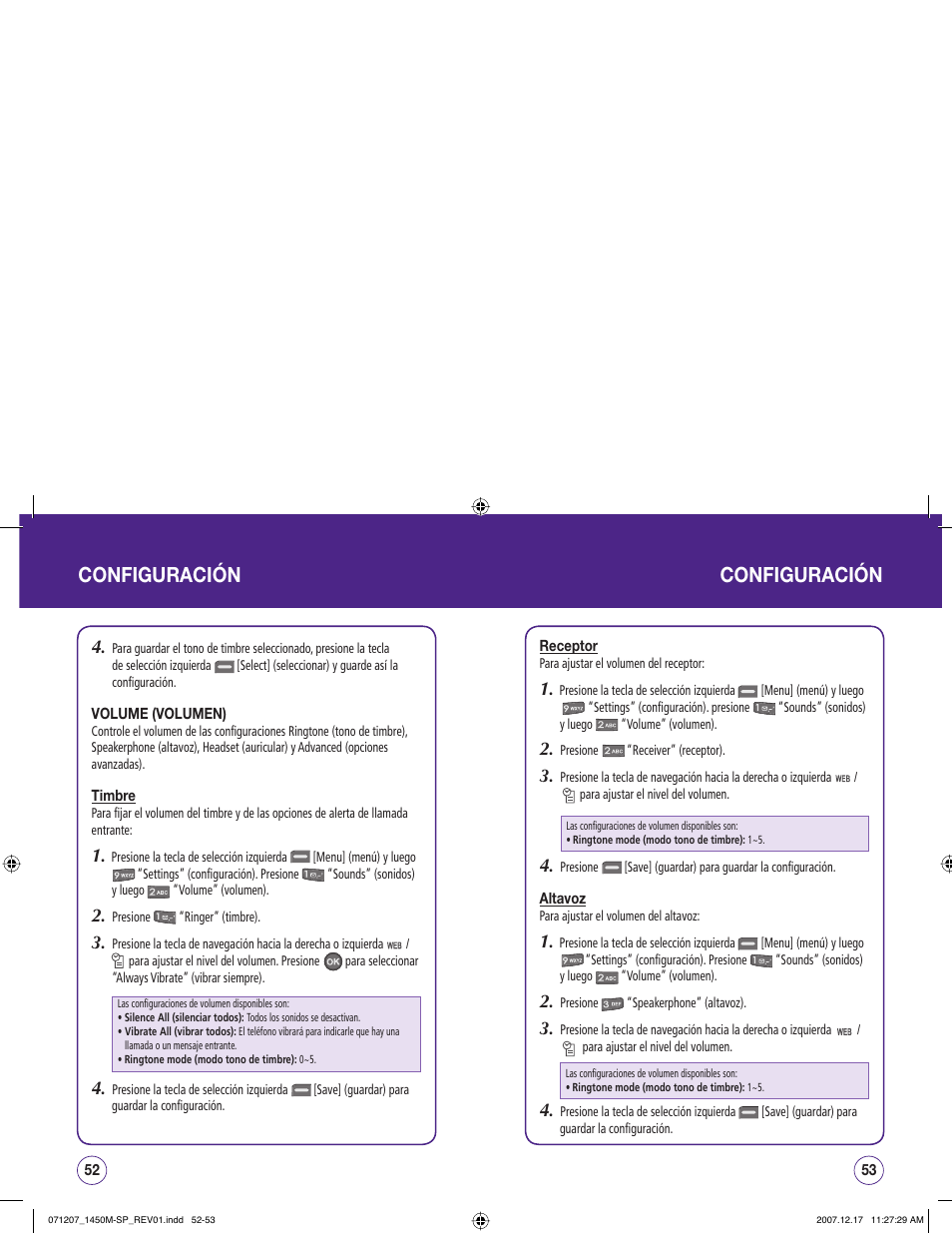 Configuración | UTStarcom CDM1450 User Manual | Page 107 / 166