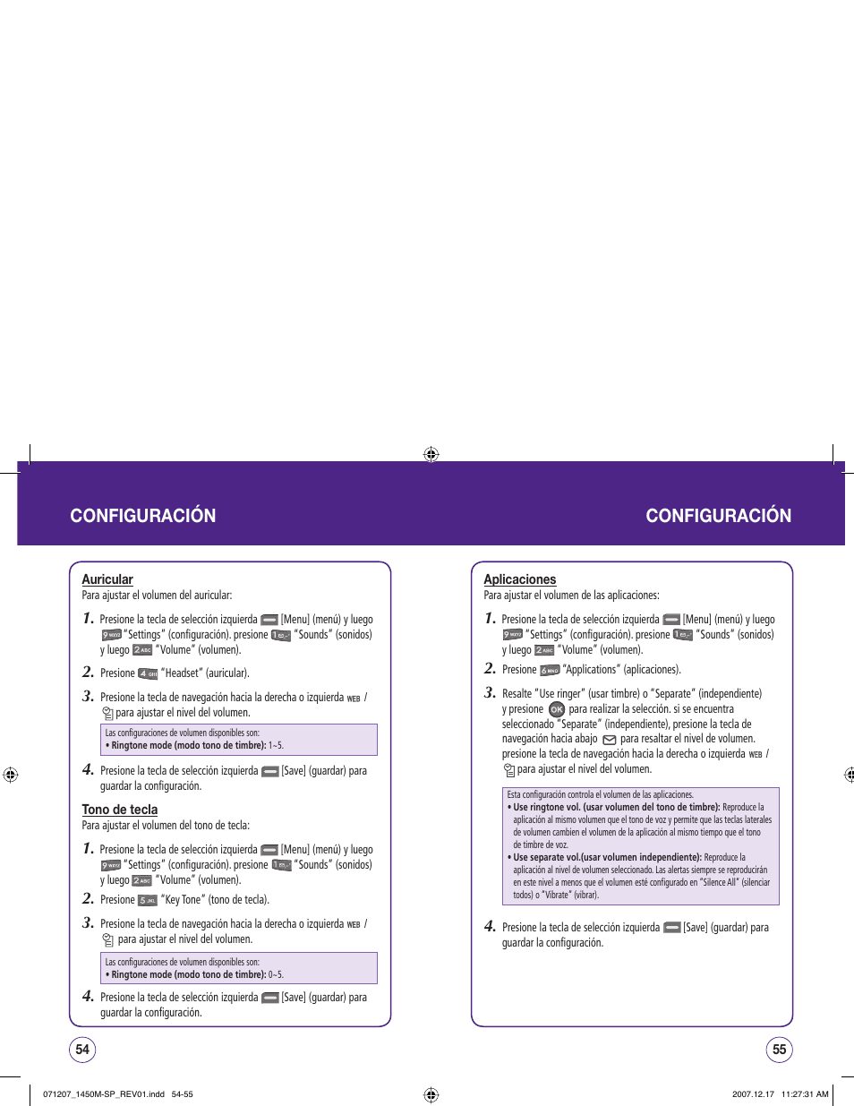 Configuración | UTStarcom CDM1450 User Manual | Page 108 / 166