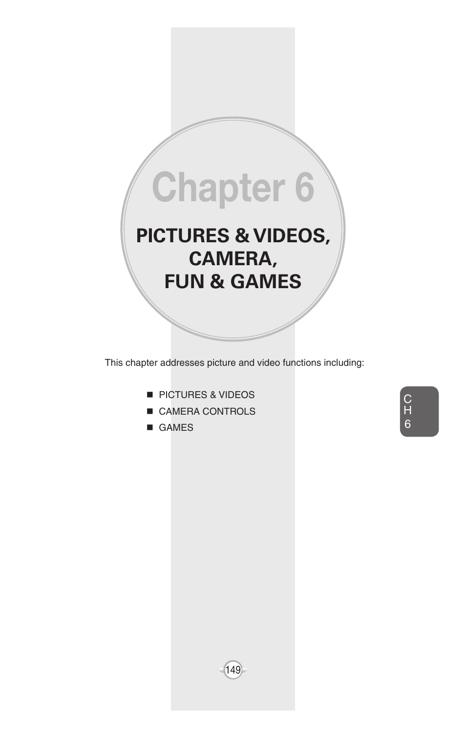 Chapter 6, Pictures & videos, camera, fun & games | UTStarcom PN-820 User Manual | Page 151 / 282