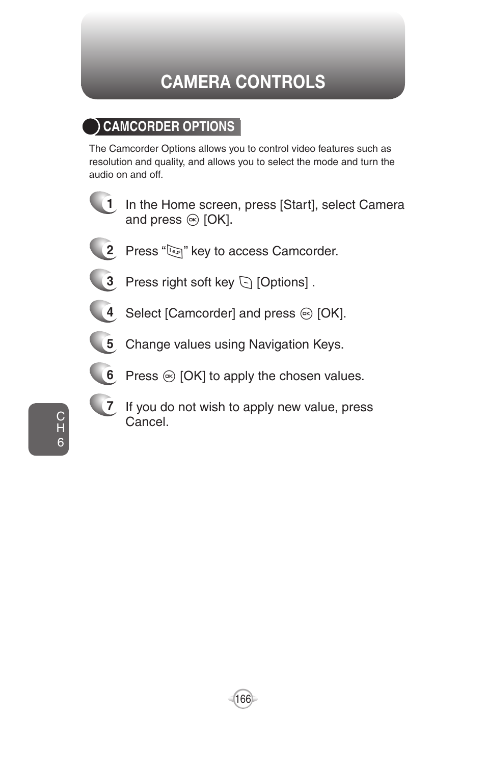 Camera controls | UTStarcom PN-820 User Manual | Page 168 / 282