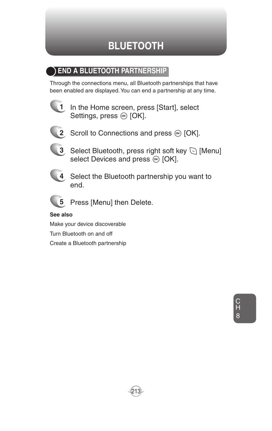 Bluetooth | UTStarcom PN-820 User Manual | Page 215 / 282