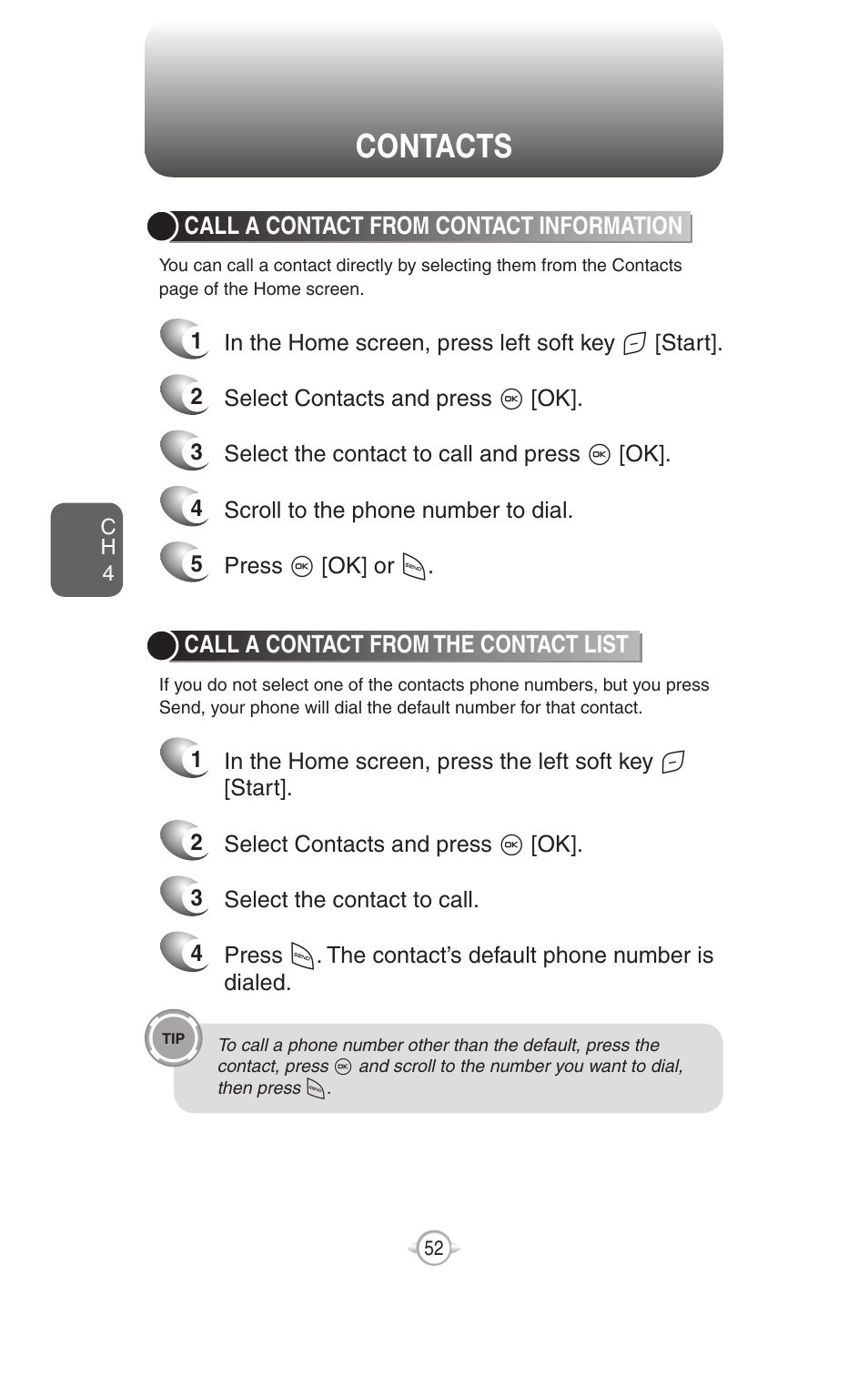 Contacts | UTStarcom PN-820 User Manual | Page 54 / 282