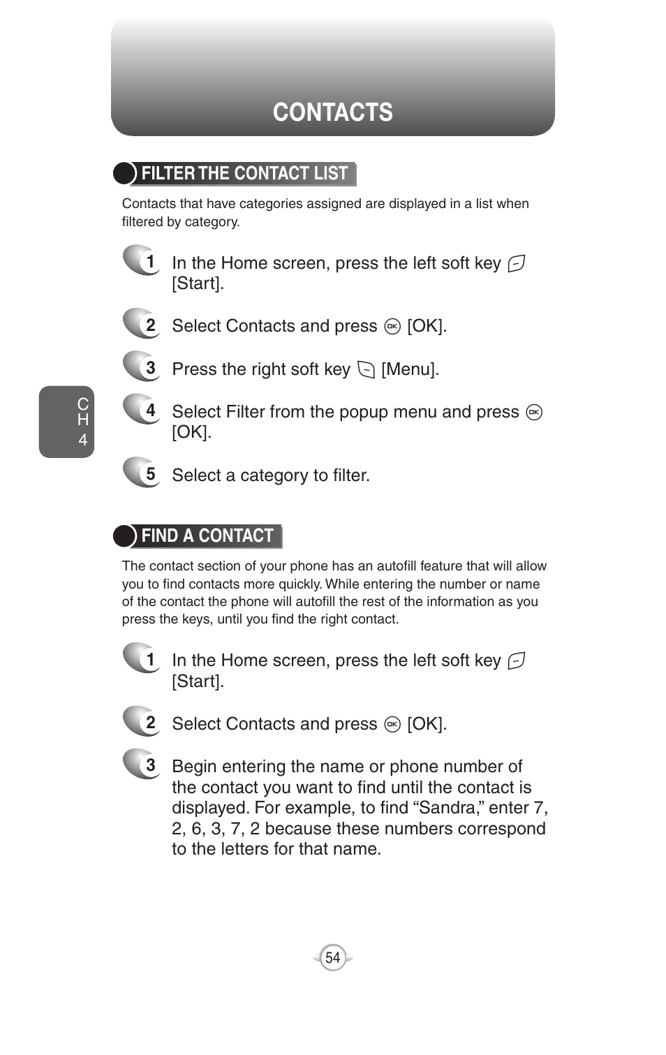 Contacts | UTStarcom PN-820 User Manual | Page 56 / 282