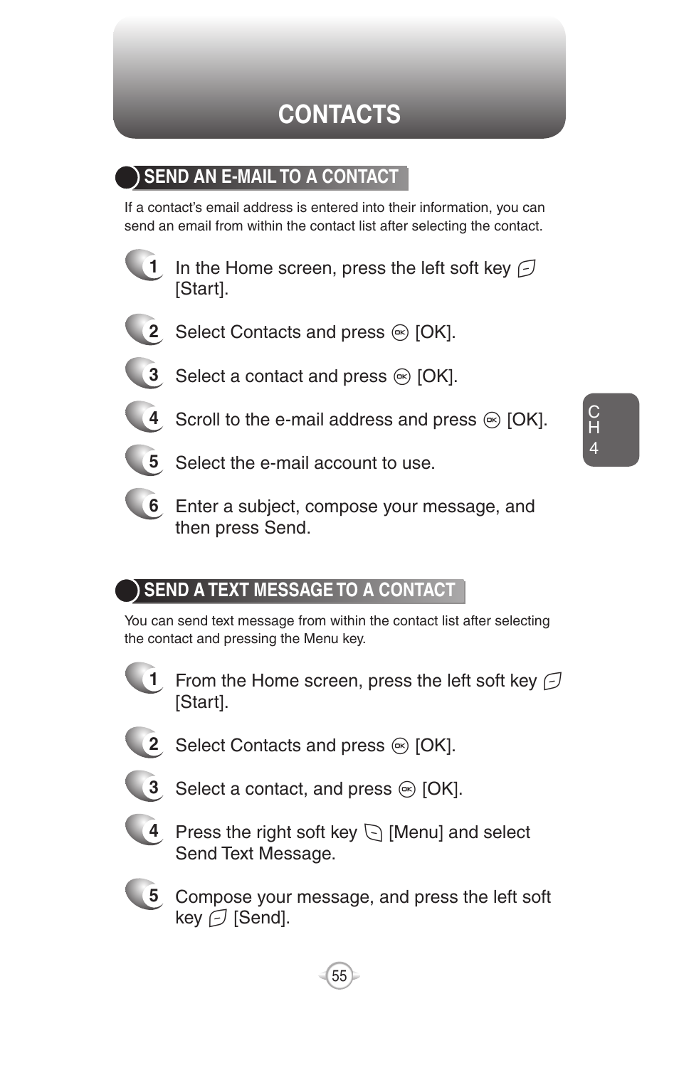 Contacts | UTStarcom PN-820 User Manual | Page 57 / 282