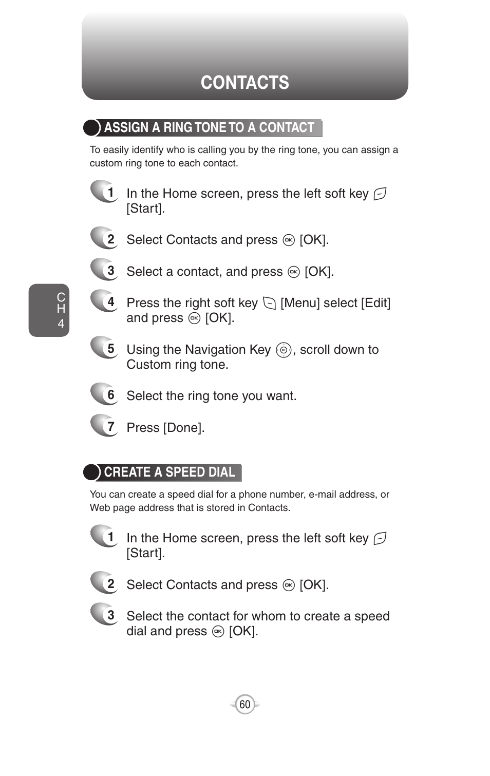 Contacts | UTStarcom PN-820 User Manual | Page 62 / 282