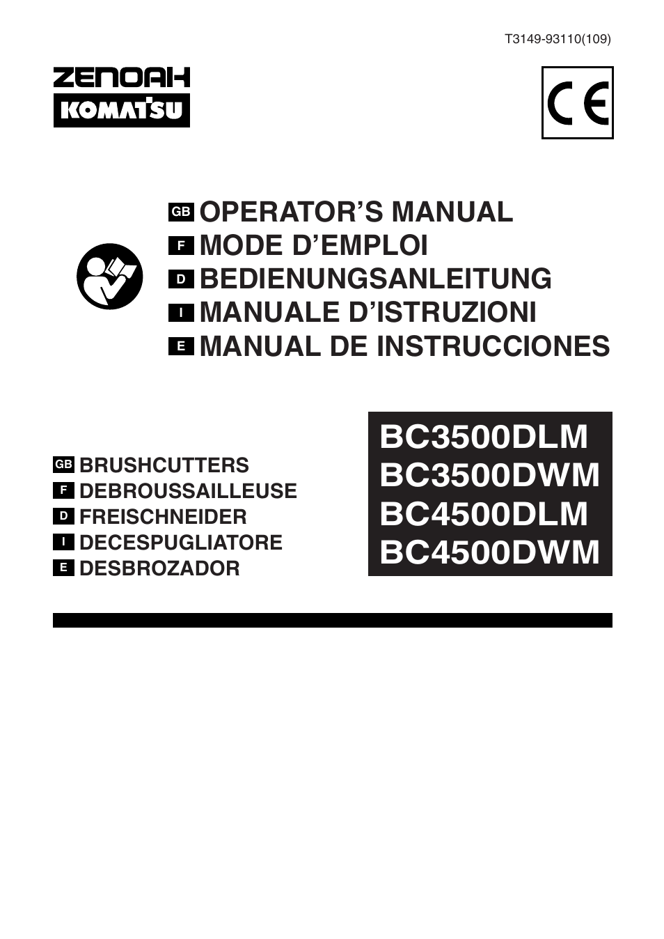 Zenoah BC4500DLM User Manual | 60 pages
