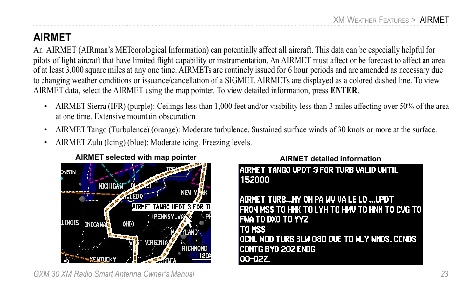 Airmet | XM Satellite Radio GXM30 User Manual | Page 29 / 48