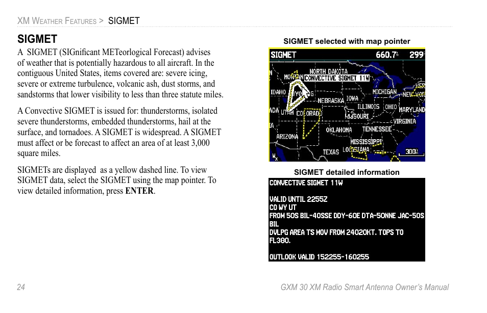 Sigmet | XM Satellite Radio GXM30 User Manual | Page 30 / 48
