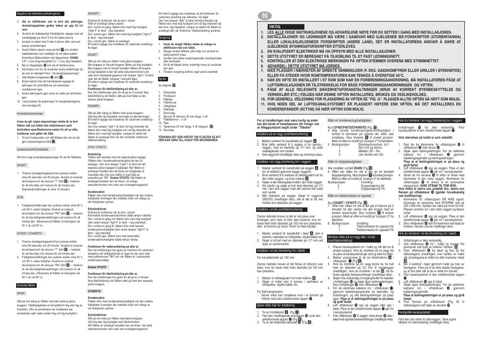 Xpelair CF40 User Manual | Page 13 / 14
