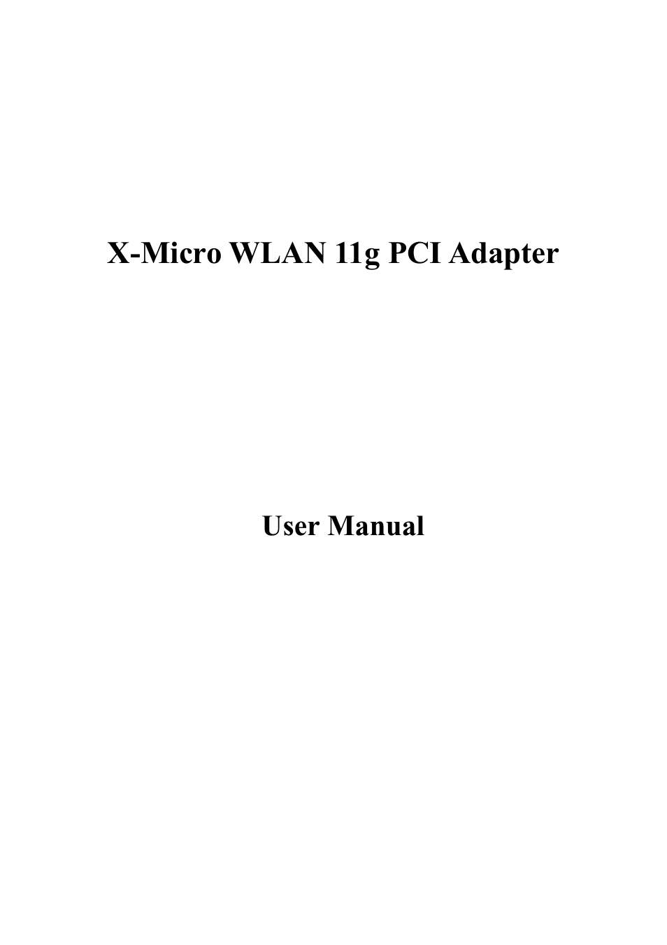 X-Micro Tech. PCI Adapter fxmicro User Manual | 23 pages