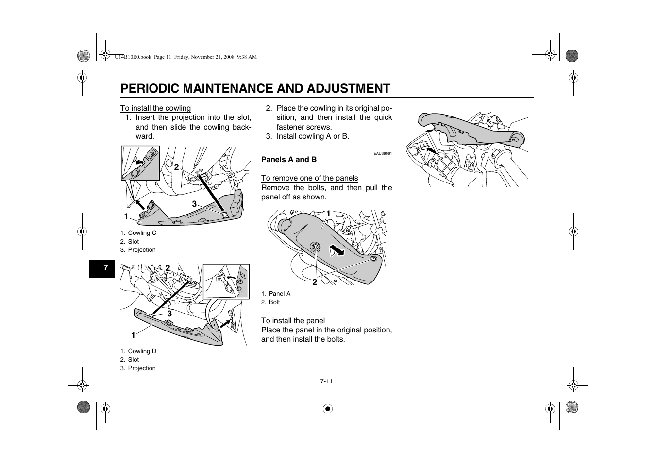 Periodic maintenance and adjustment | Yamaha YZFR1Y(C) User Manual | Page 66 / 122