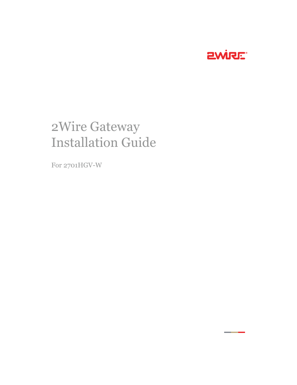 2Wire 2701HGV-W User Manual | 30 pages