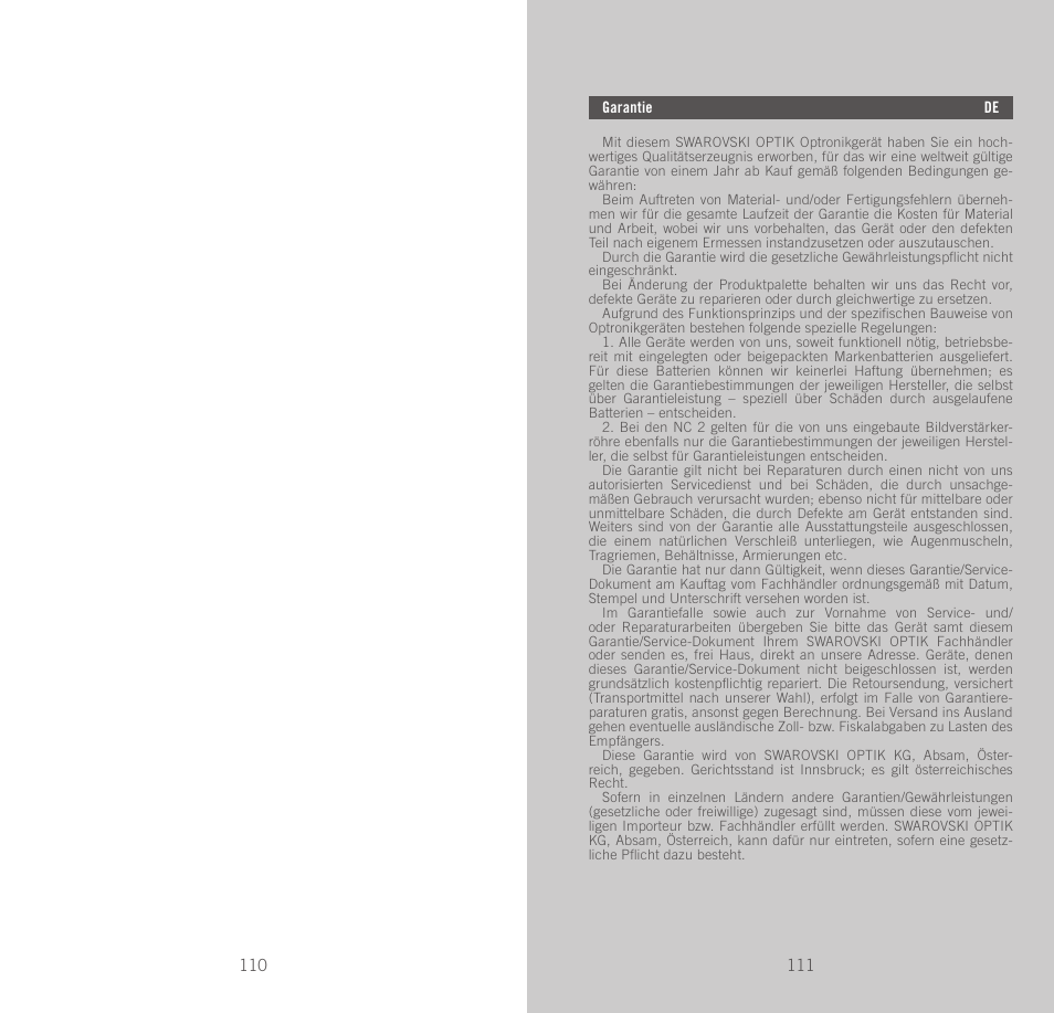 Swarovski Optik NC	2 User Manual | Page 56 / 61