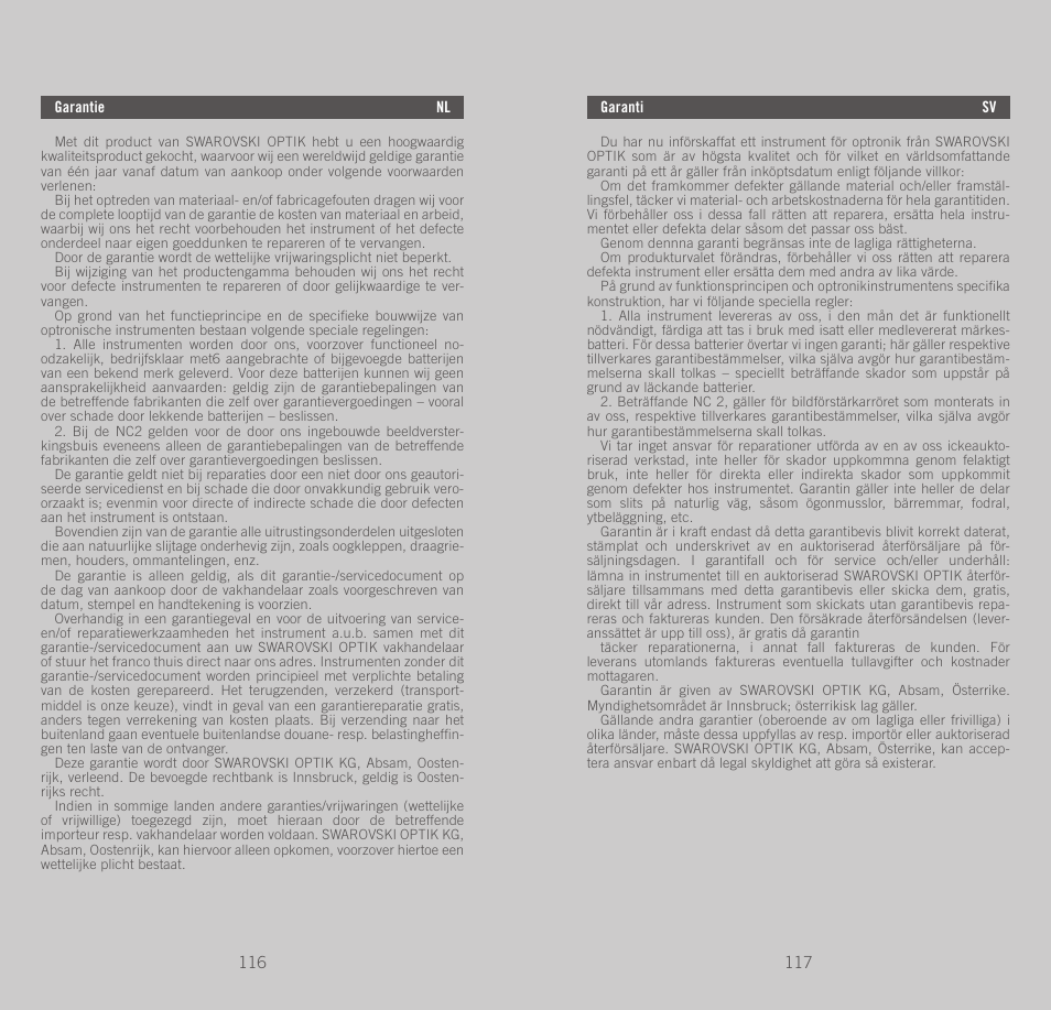 Swarovski Optik NC	2 User Manual | Page 59 / 61