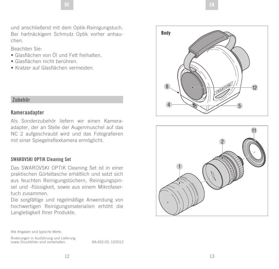 Swarovski Optik NC	2 User Manual | Page 7 / 61