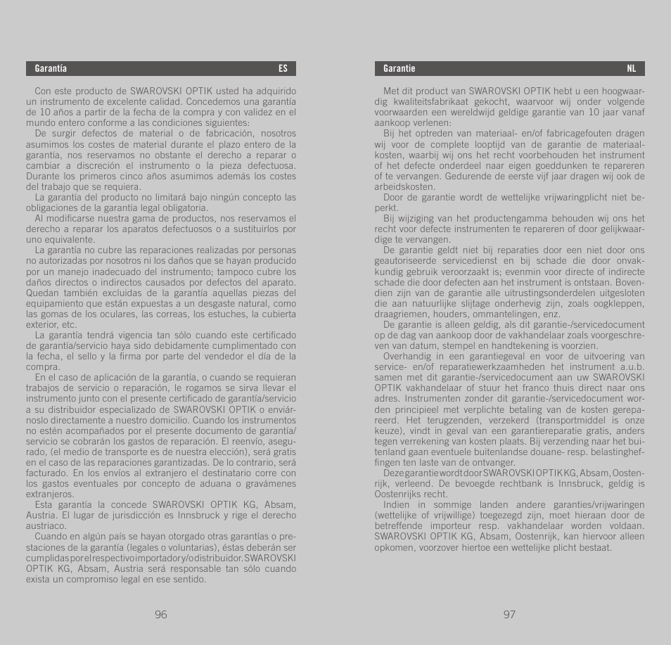 Swarovski Optik EL 50 User Manual | Page 49 / 51