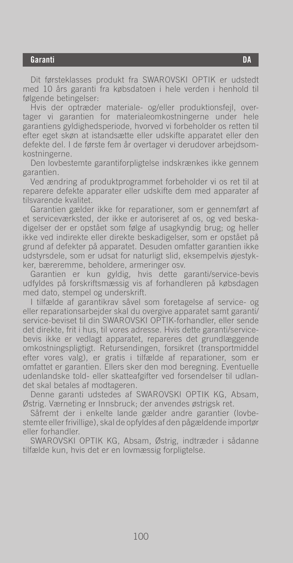 Swarovski Optik EL 50 User Manual | Page 51 / 51