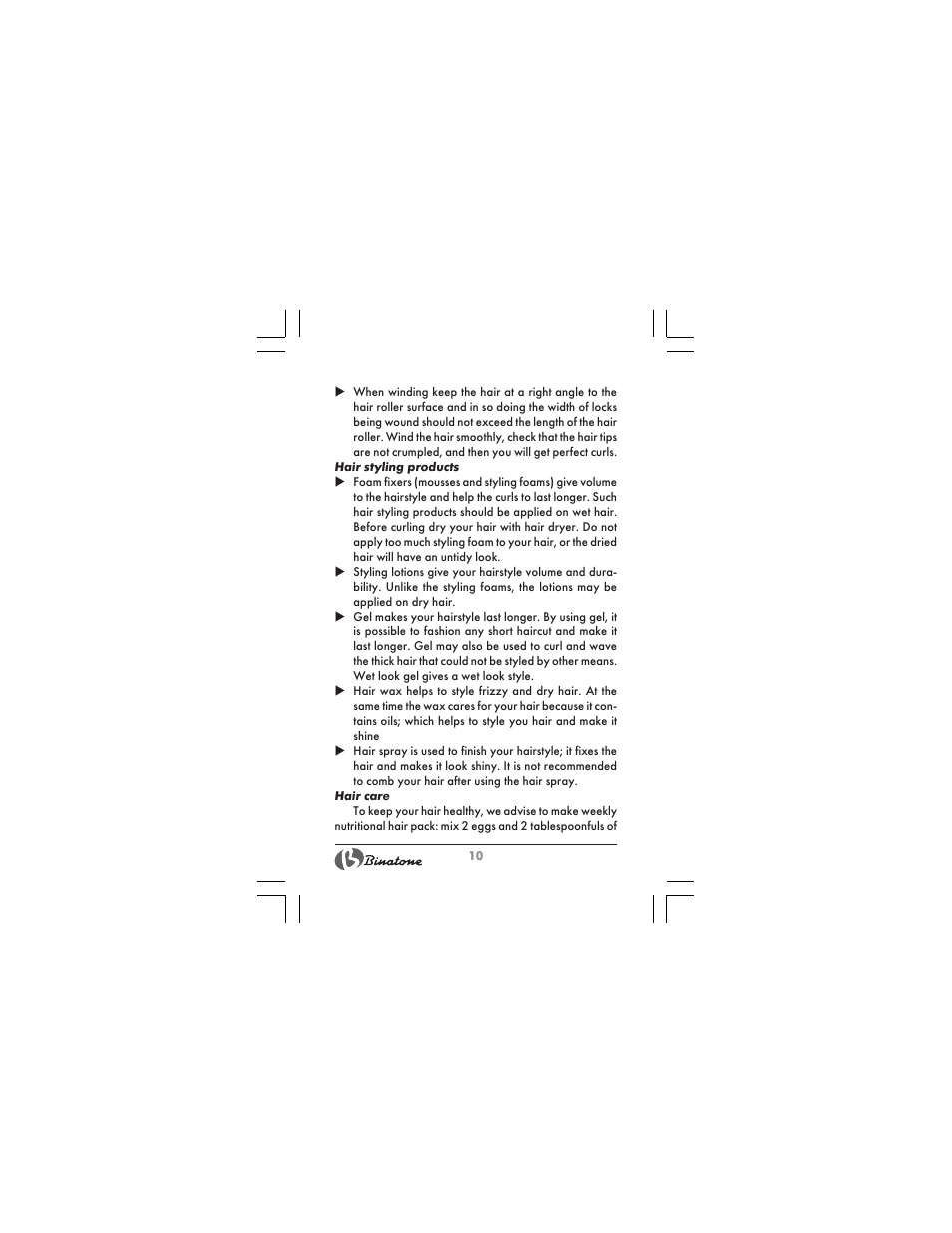Binatone HR-09 User Manual | Page 10 / 48
