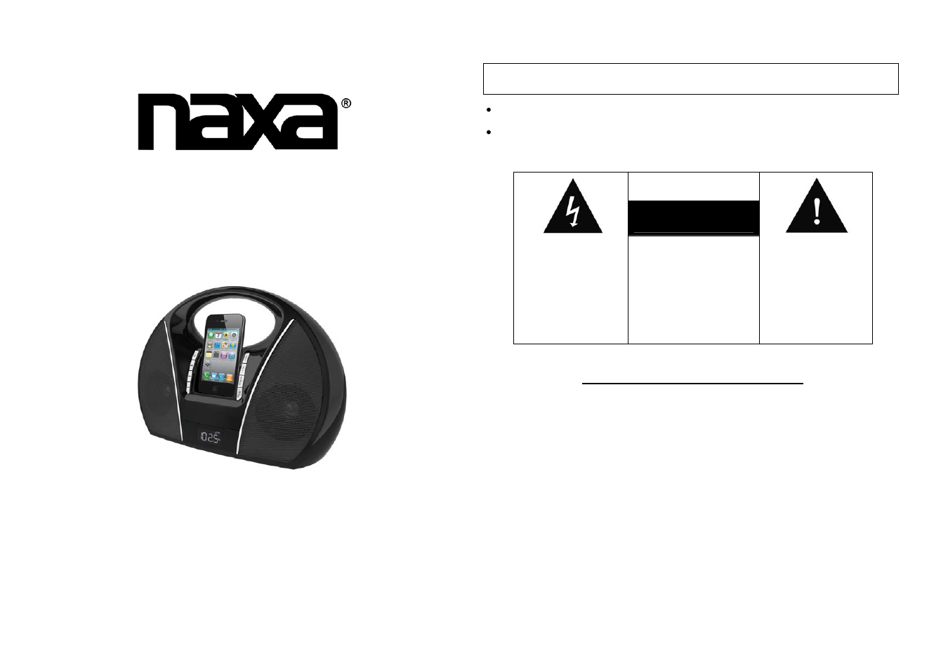 Naxa NI-3108 User Manual | 4 pages