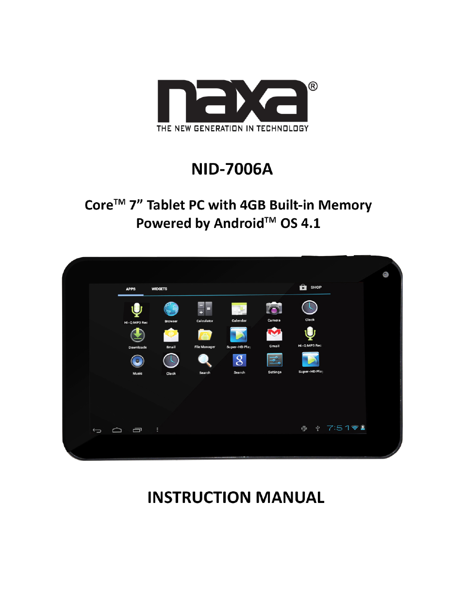 Naxa NID-7006A User Manual | 11 pages