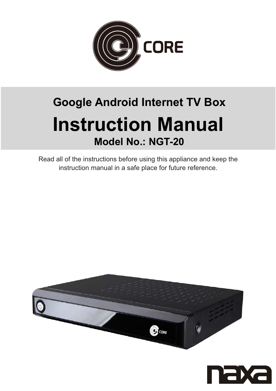 Naxa NGT-20 User Manual | 15 pages