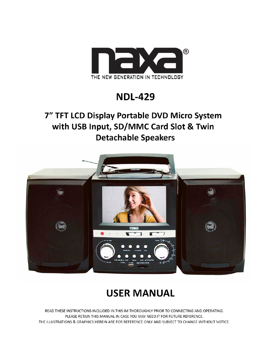 Naxa NDL-429 User Manual | 9 pages