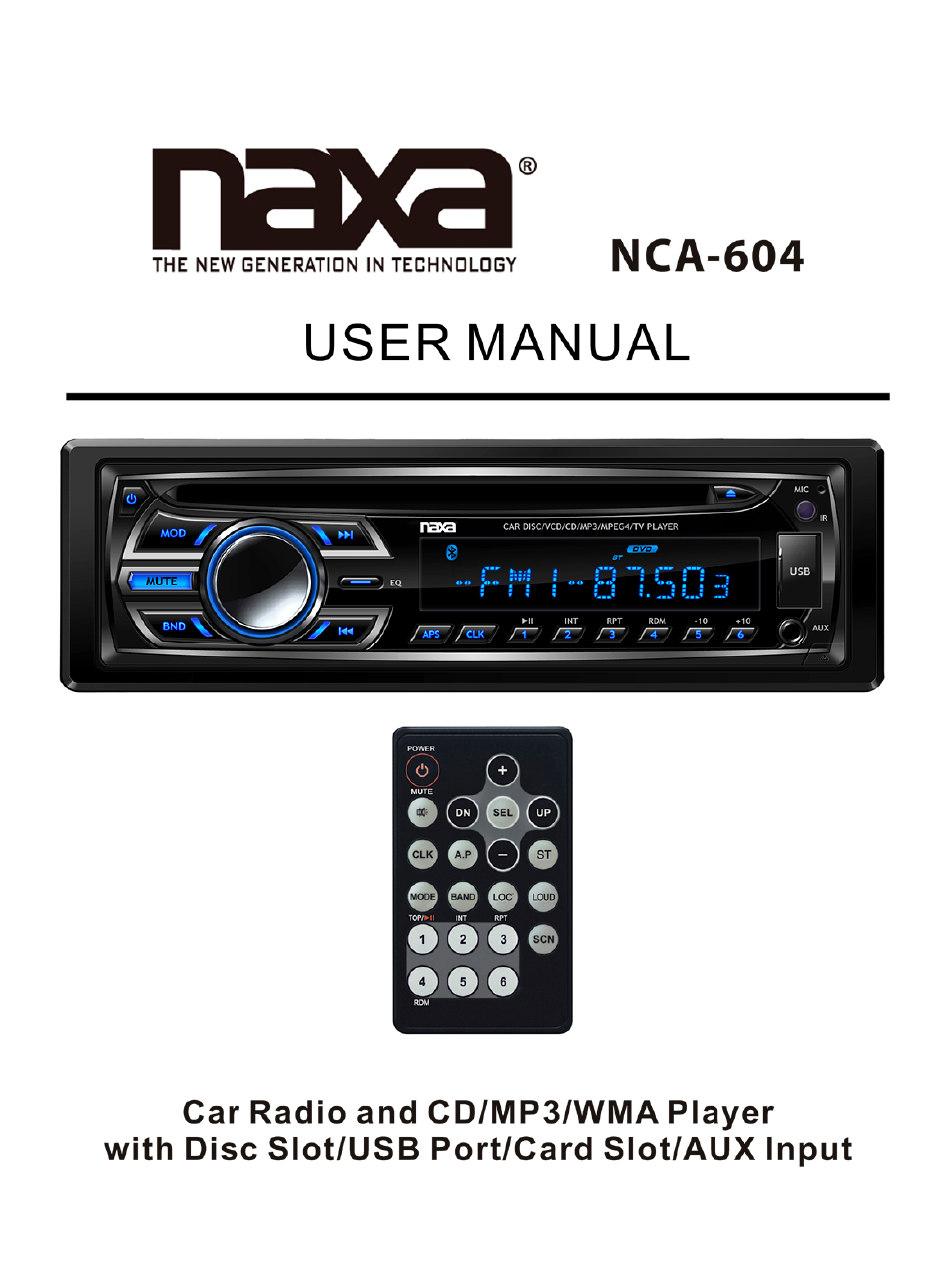 Naxa NCA-604 User Manual | 17 pages