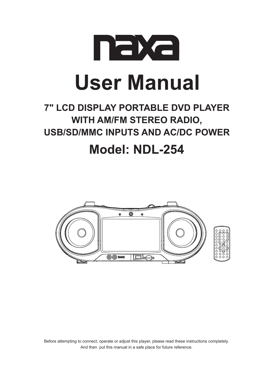 Naxa NDL-254 User Manual | 10 pages