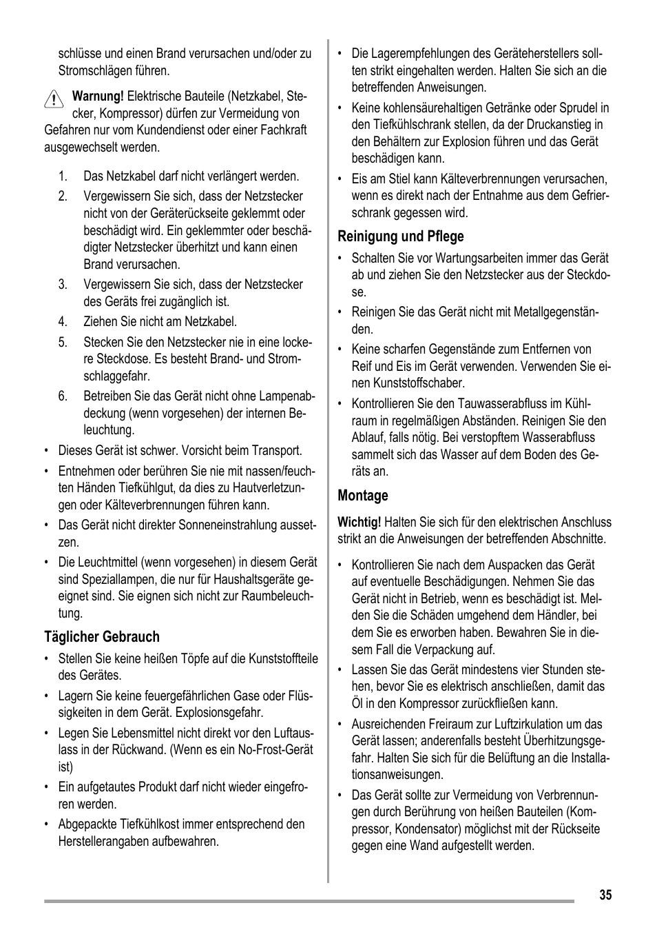 ZANKER KBU 12401 DK User Manual | Page 35 / 48