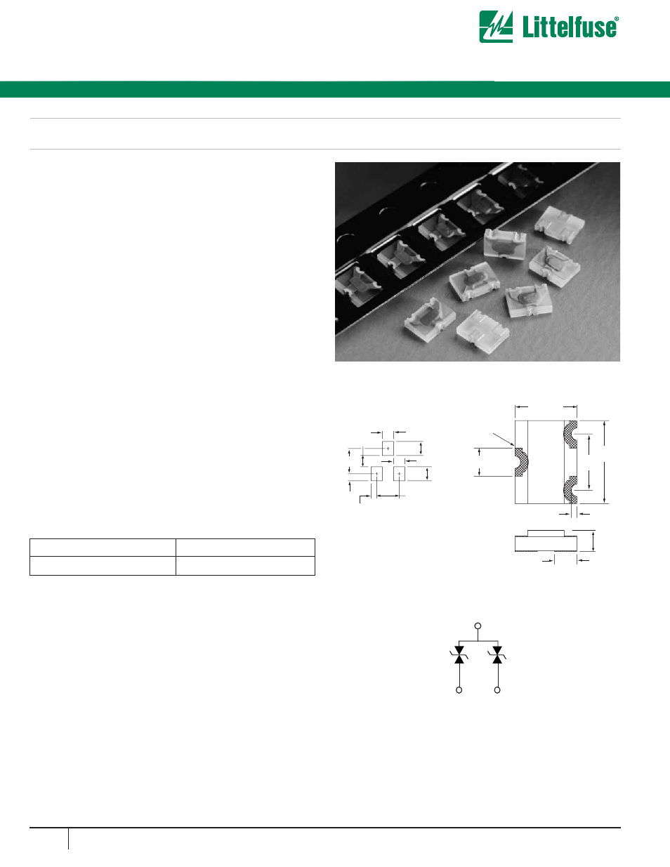 Littelfuse PGBSOT23 Series User Manual | 2 pages